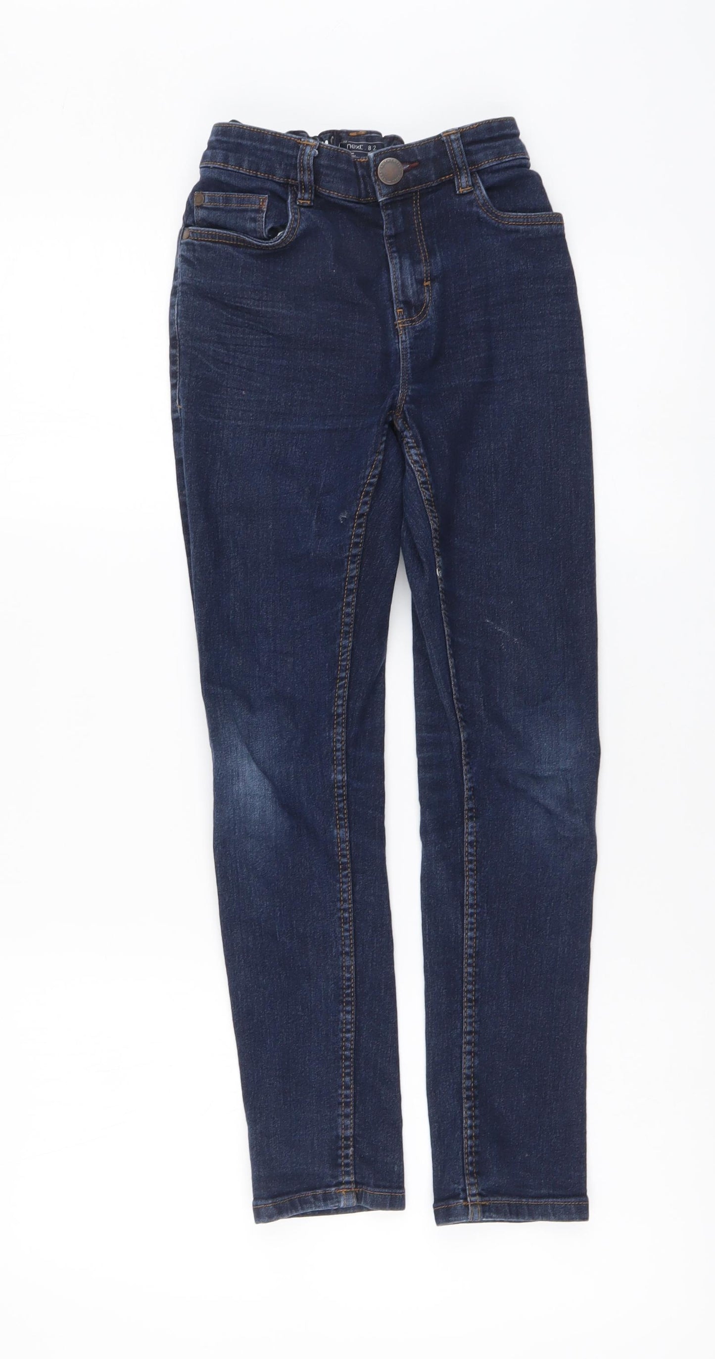 NEXT Boys Blue Cotton Skinny Jeans Size 11 Years Regular Button