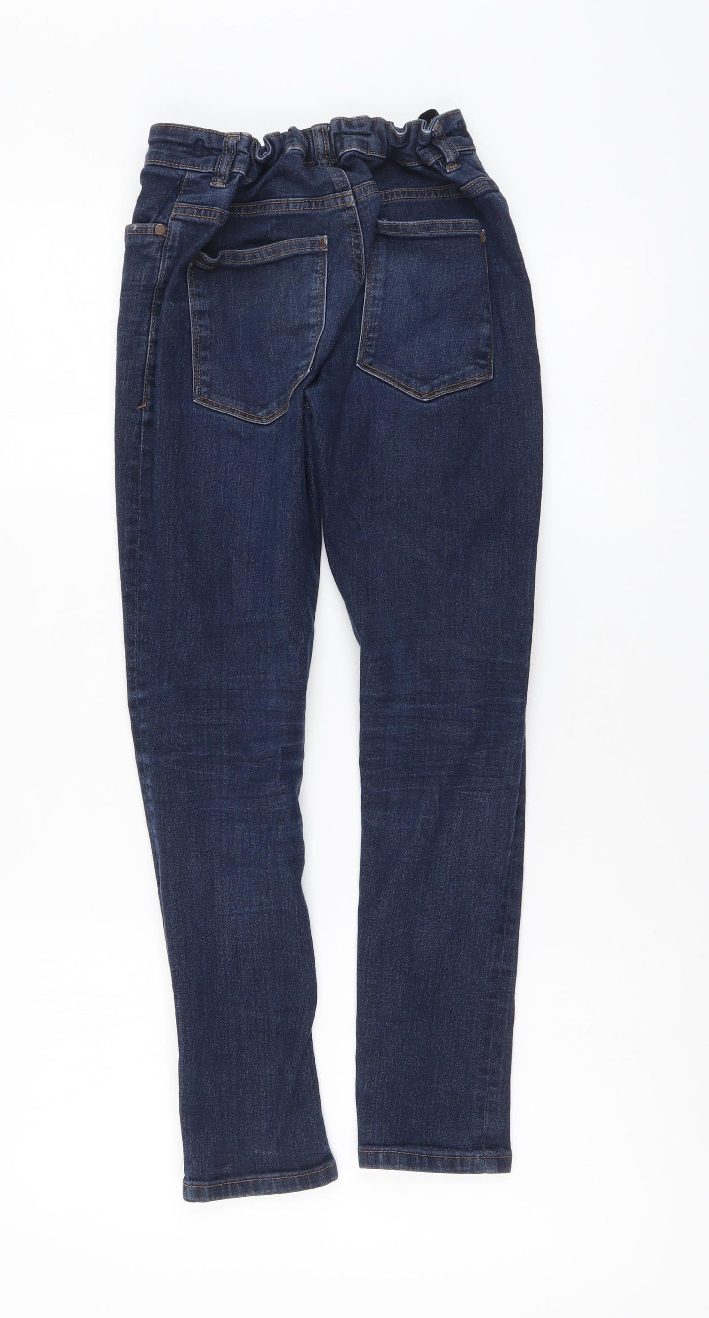NEXT Boys Blue Cotton Skinny Jeans Size 11 Years Regular Button