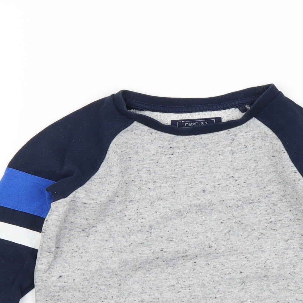 NEXT Boys Grey Cotton Pullover Sweatshirt Size 5 Years Pullover