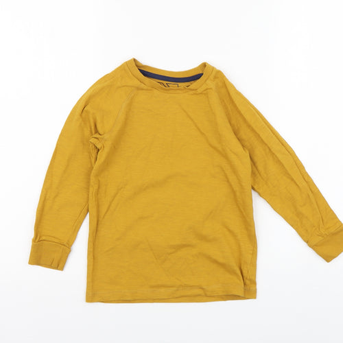 Urban-Dept Boys Yellow Cotton Basic T-Shirt Size 6 Years Round Neck Pullover
