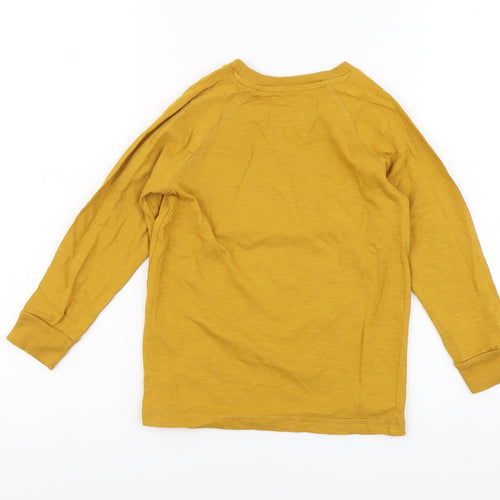 Urban-Dept Boys Yellow Cotton Basic T-Shirt Size 6 Years Round Neck Pullover