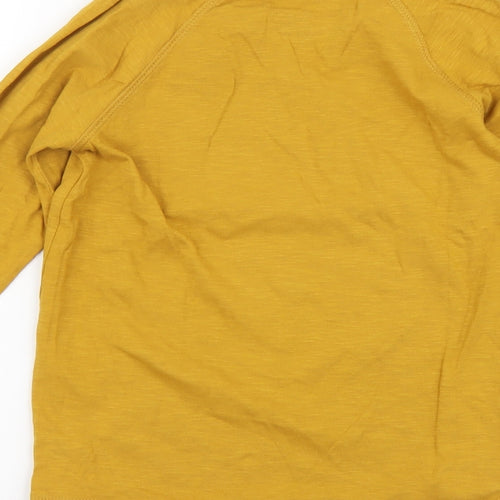 Urban-Dept Boys Yellow Cotton Basic T-Shirt Size 6 Years Round Neck Pullover