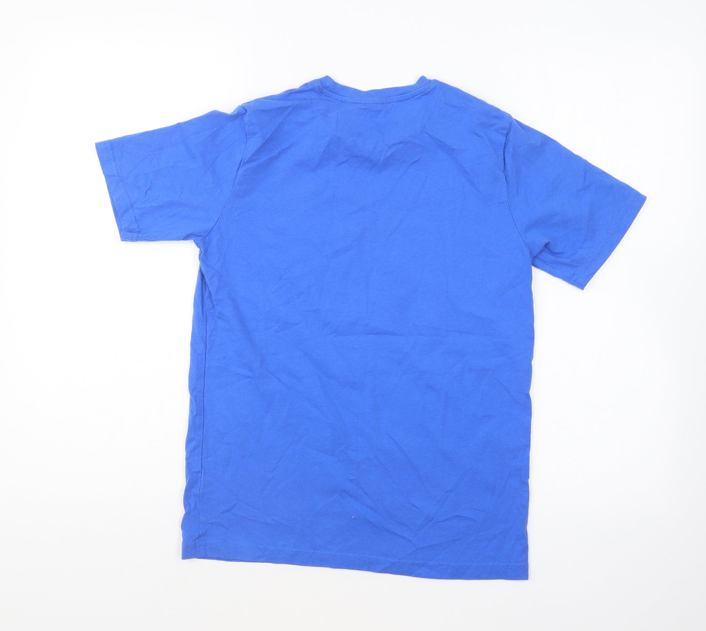 Studio Boys Blue Cotton Basic T-Shirt Size 12-13 Years Round Neck Pullover - Legend