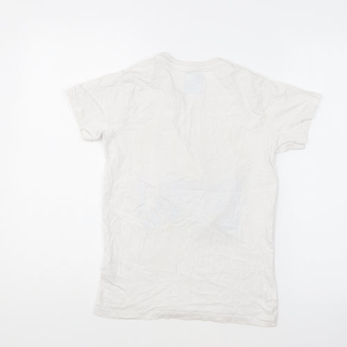Matalan Boys White Cotton Basic T-Shirt Size 11 Years Round Neck Pullover - Dinosaur