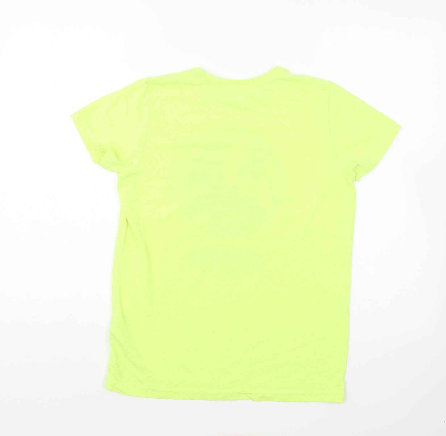 Primark Boys Yellow Cotton Basic T-Shirt Size 11-12 Years Round Neck Pullover - San Diego