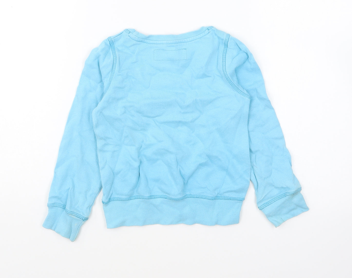 NEXT Girls Blue Cotton Pullover Sweatshirt Size 5 Years Pullover - Dog