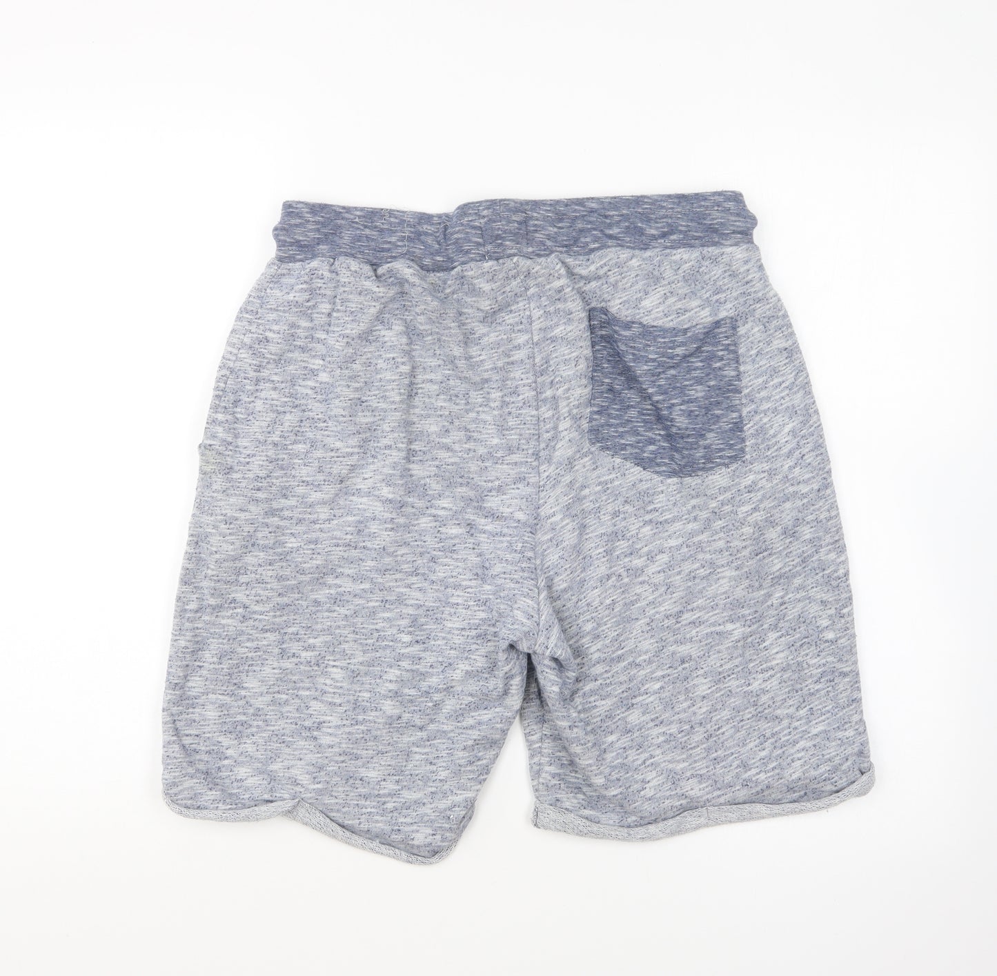 Cedar Wood State Mens Blue Cotton Sweat Shorts Size M L8 in Regular Drawstring