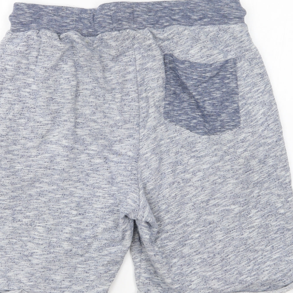 Cedar Wood State Mens Blue Cotton Sweat Shorts Size M L8 in Regular Drawstring