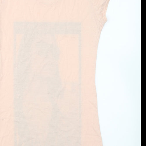 Quiz Womens Pink Cotton Basic T-Shirt Size 12 Round Neck - Freedom Is The Way Forward
