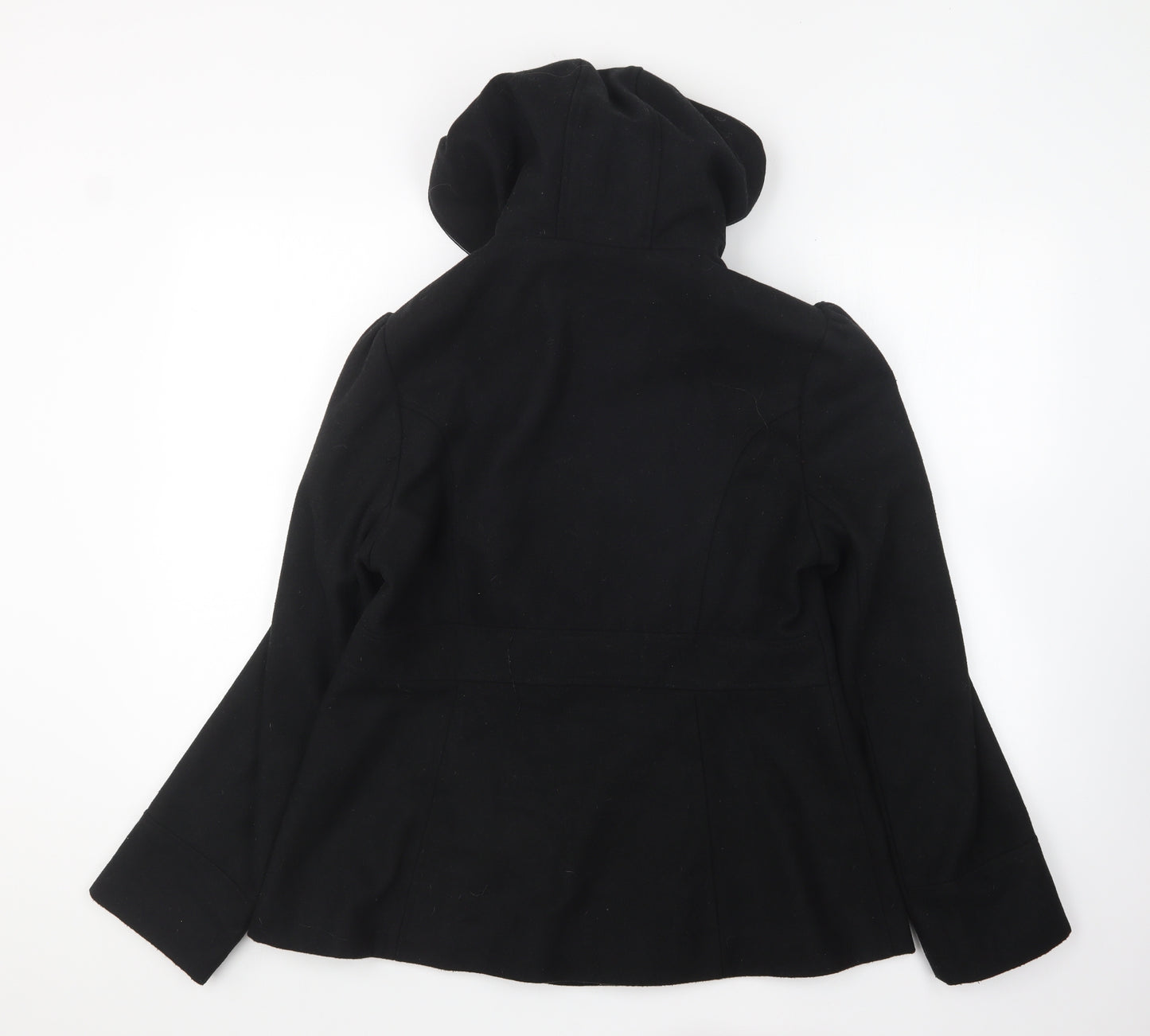 New Look Womens Black Pea Coat Coat Size 14 Button