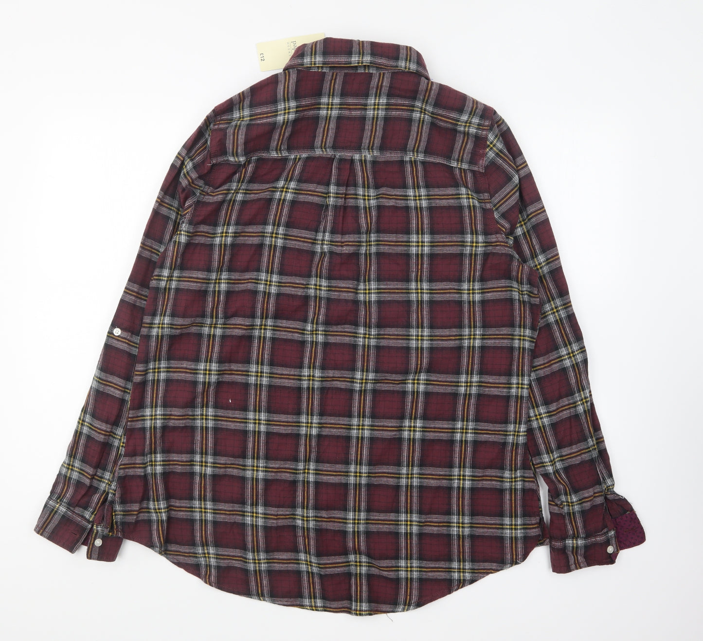 Papaya Womens Multicoloured Plaid Polyester Basic Button-Up Size 18 Collared