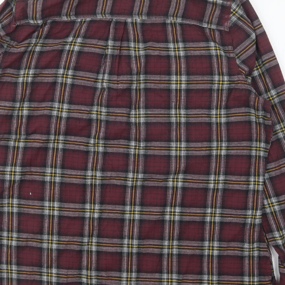 Papaya Womens Multicoloured Plaid Polyester Basic Button-Up Size 18 Collared