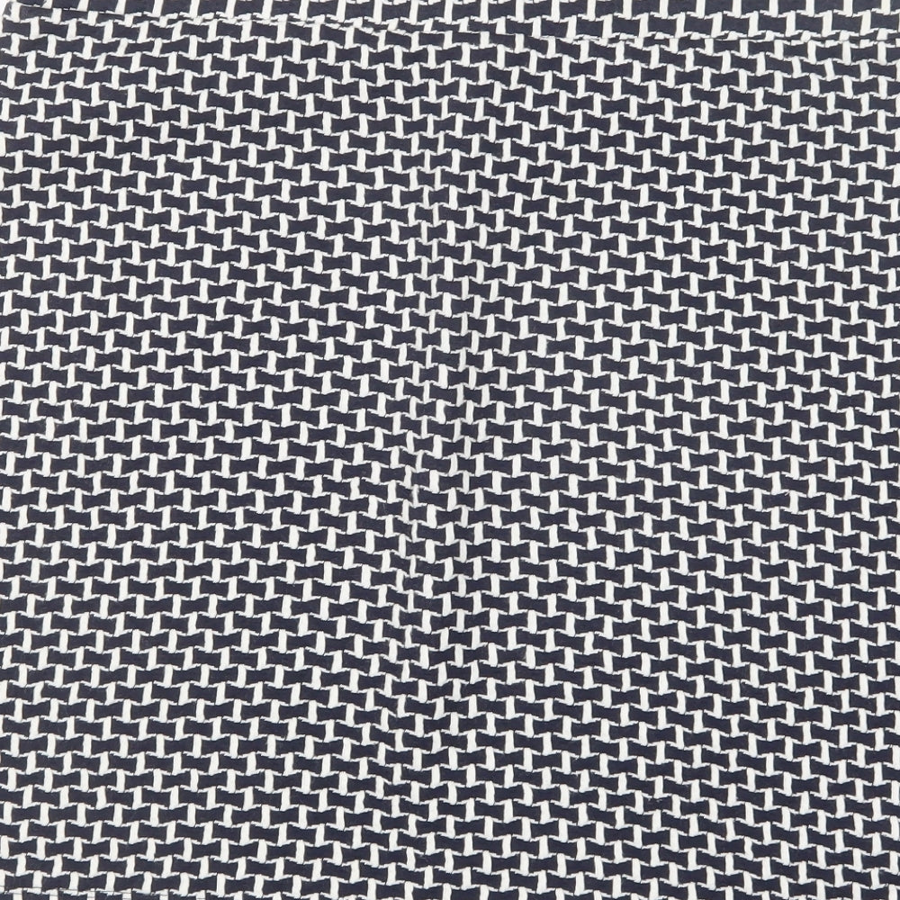LOFT Womens Blue Geometric Cotton Mini Skirt Size M
