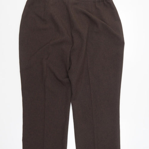 Berkertex Womens Brown Polyester Trousers Size 18 L20 in Regular Button