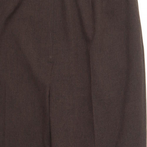 Berkertex Womens Brown Polyester Trousers Size 18 L20 in Regular Button