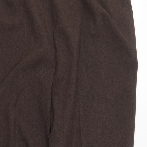 Berkertex Womens Brown Polyester Trousers Size 18 L20 in Regular Button
