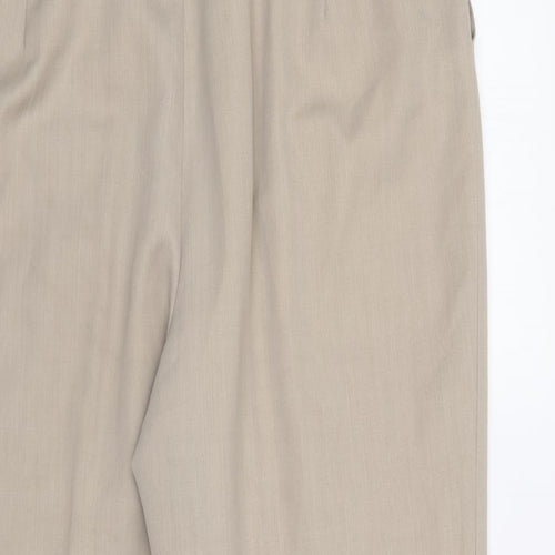 Sixth Sense Womens Beige Polyester Trousers Size 32 in L25 in Regular Button