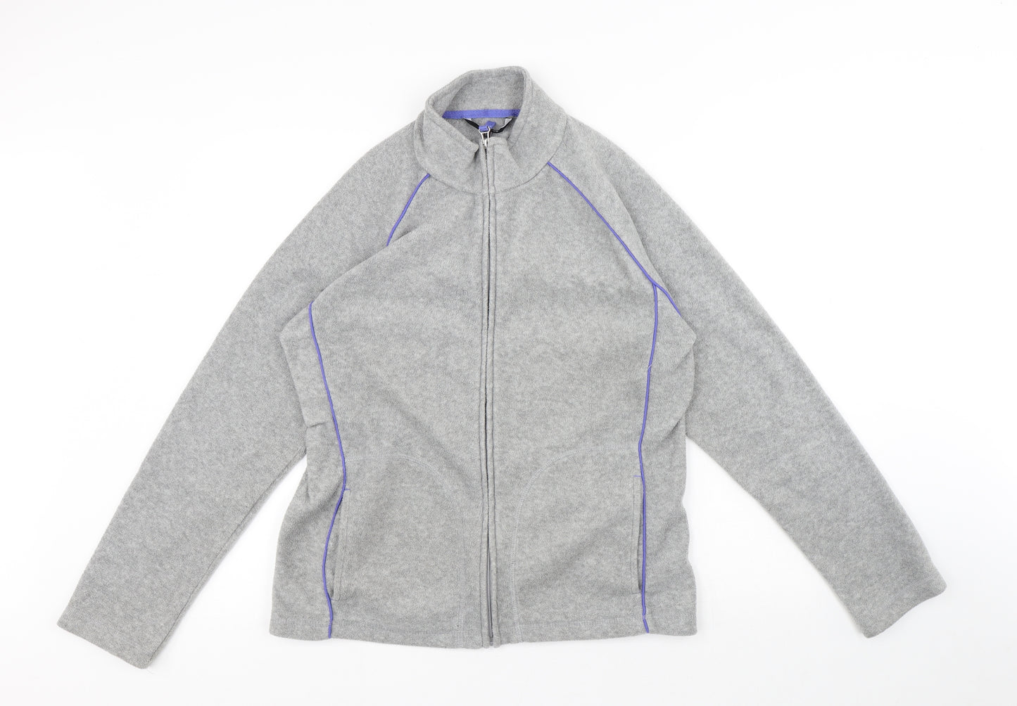 Dunnes Stores Womens Grey Polyester Full Zip Sweatshirt Size 16 Zip