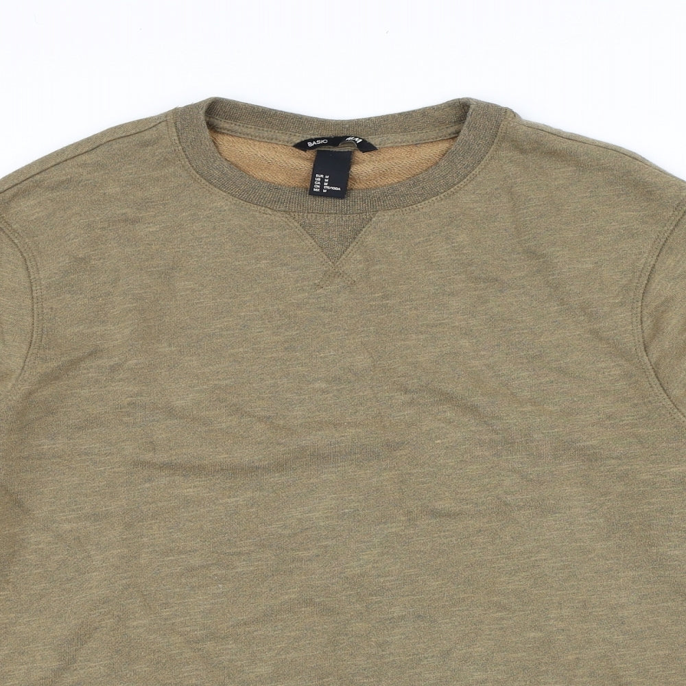 H&M Mens Brown Cotton Pullover Sweatshirt Size M