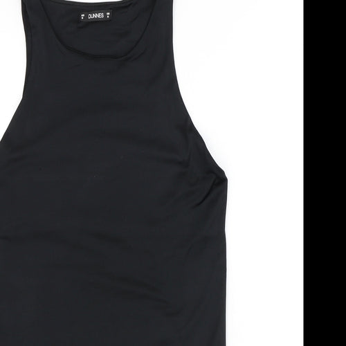 Dunnes Stores Womens Black Polyester Bodysuit One-Piece Size M Snap