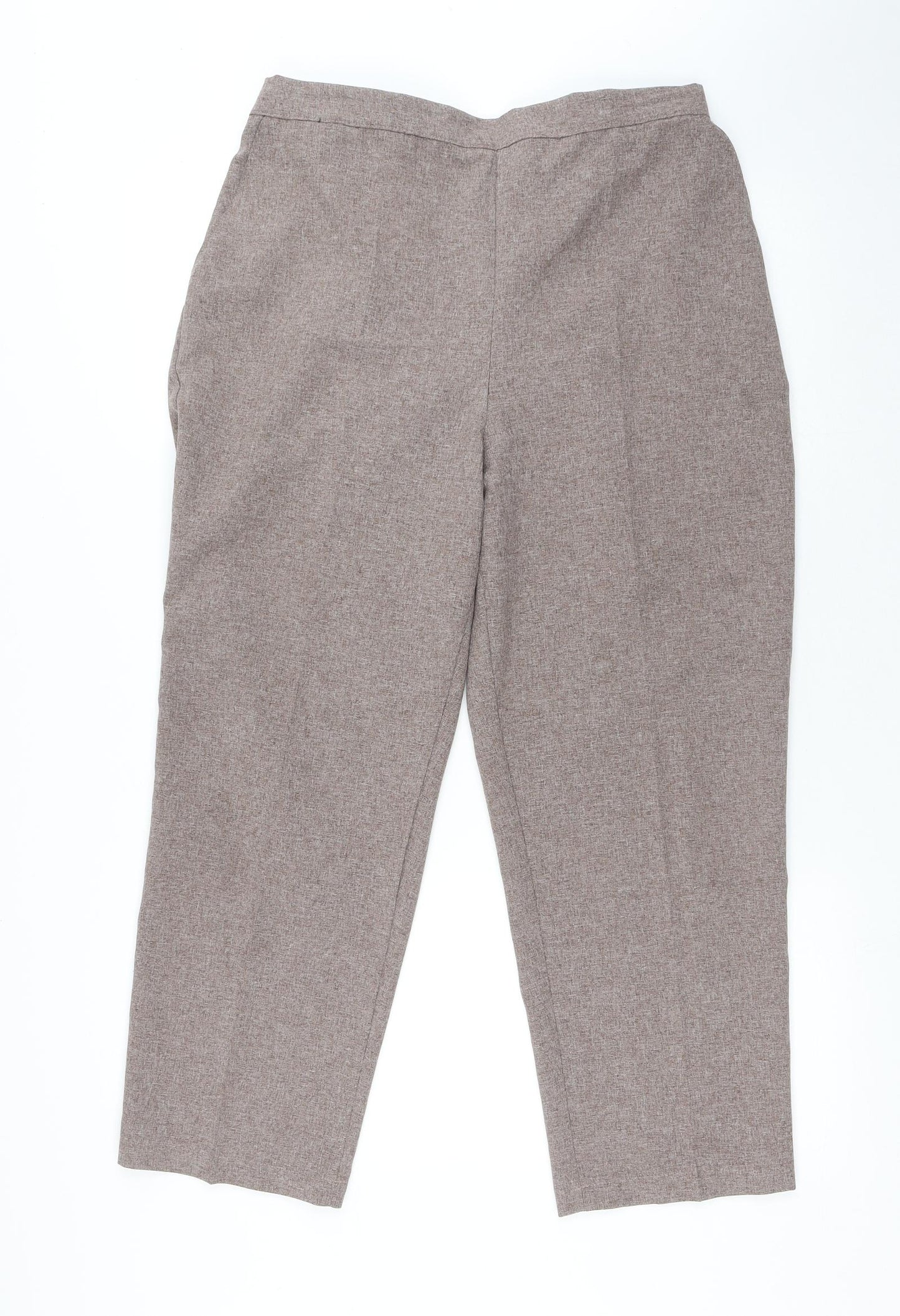 Emma Collction Womens Brown Polyester Trousers Size 18 L26 in Regular