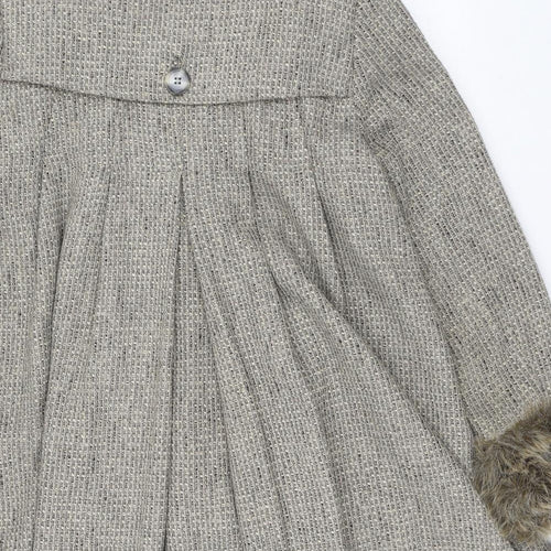 Topshop Womens Beige Overcoat Coat Size 10 Button