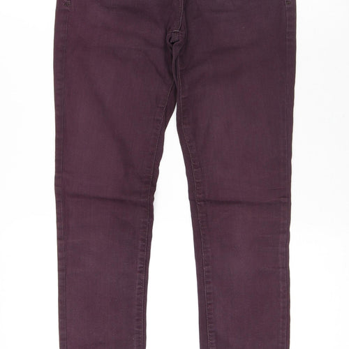 Sculpt & Lift Womens Purple Cotton Skinny Jeans Size 8 L29 in Regular Button