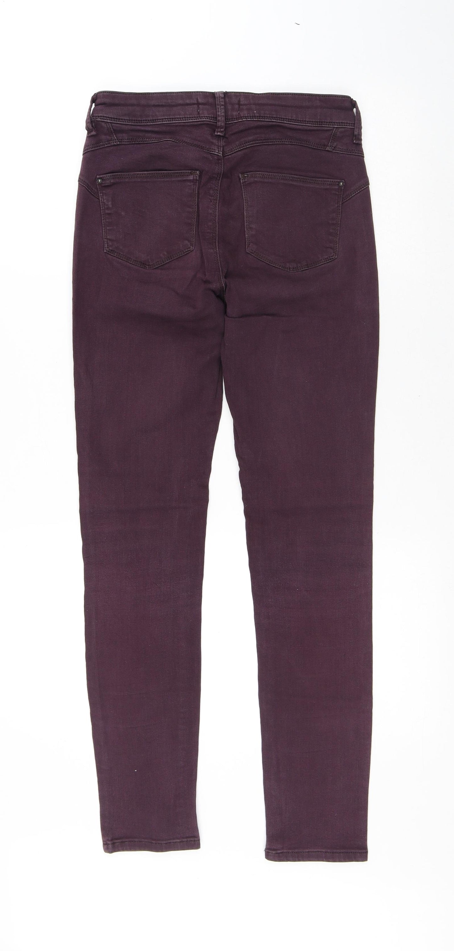 Sculpt & Lift Womens Purple Cotton Skinny Jeans Size 8 L29 in Regular Button