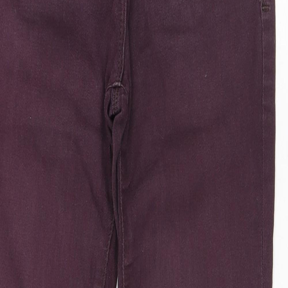Sculpt & Lift Womens Purple Cotton Skinny Jeans Size 8 L29 in Regular Button