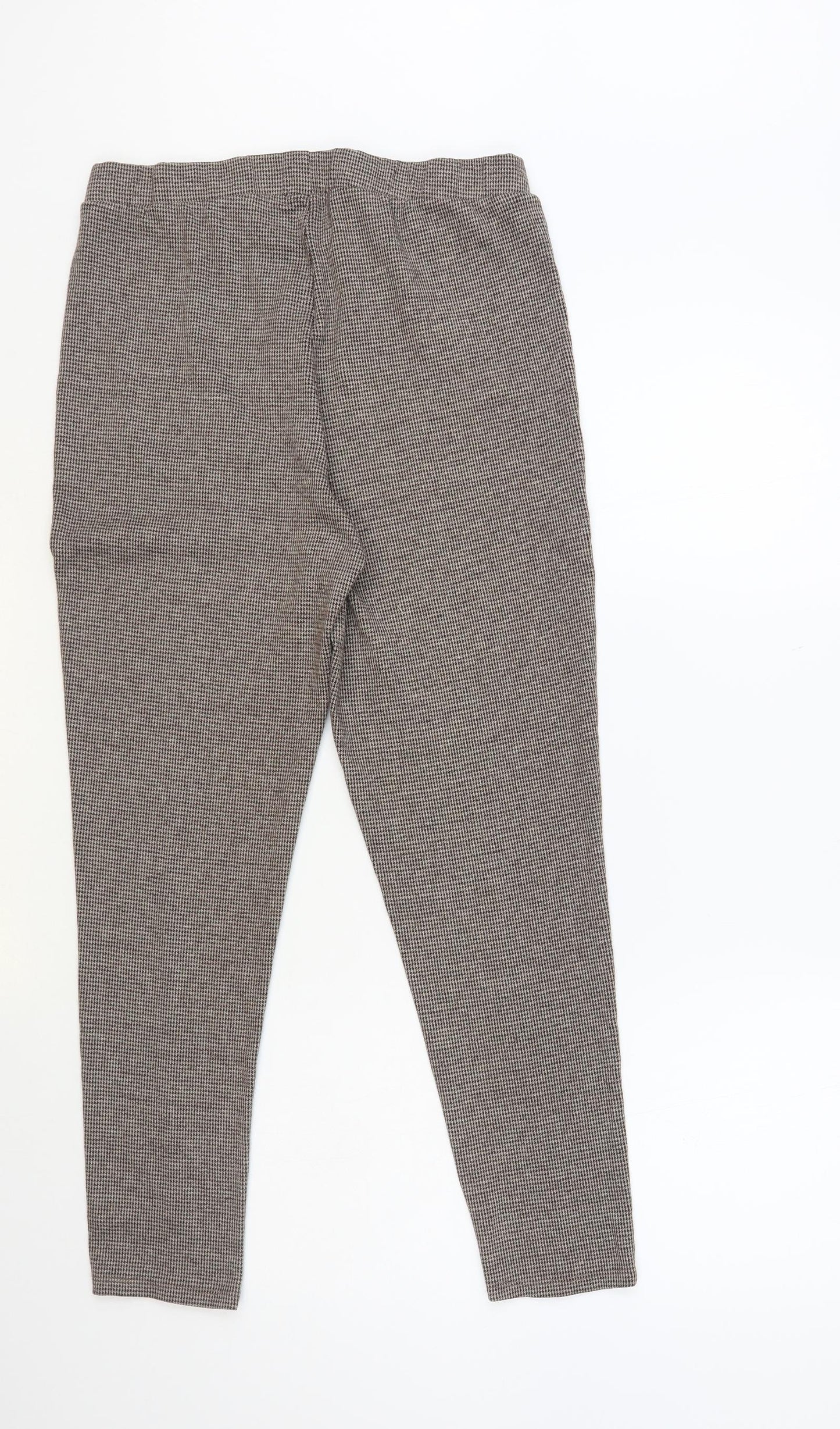 Pep&Co Womens Brown Houndstooth Polyester Jogger Leggings Size 14 L27 in