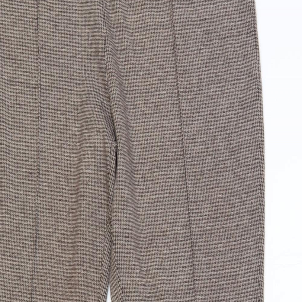 Pep&Co Womens Brown Houndstooth Polyester Jogger Leggings Size 14 L27 in