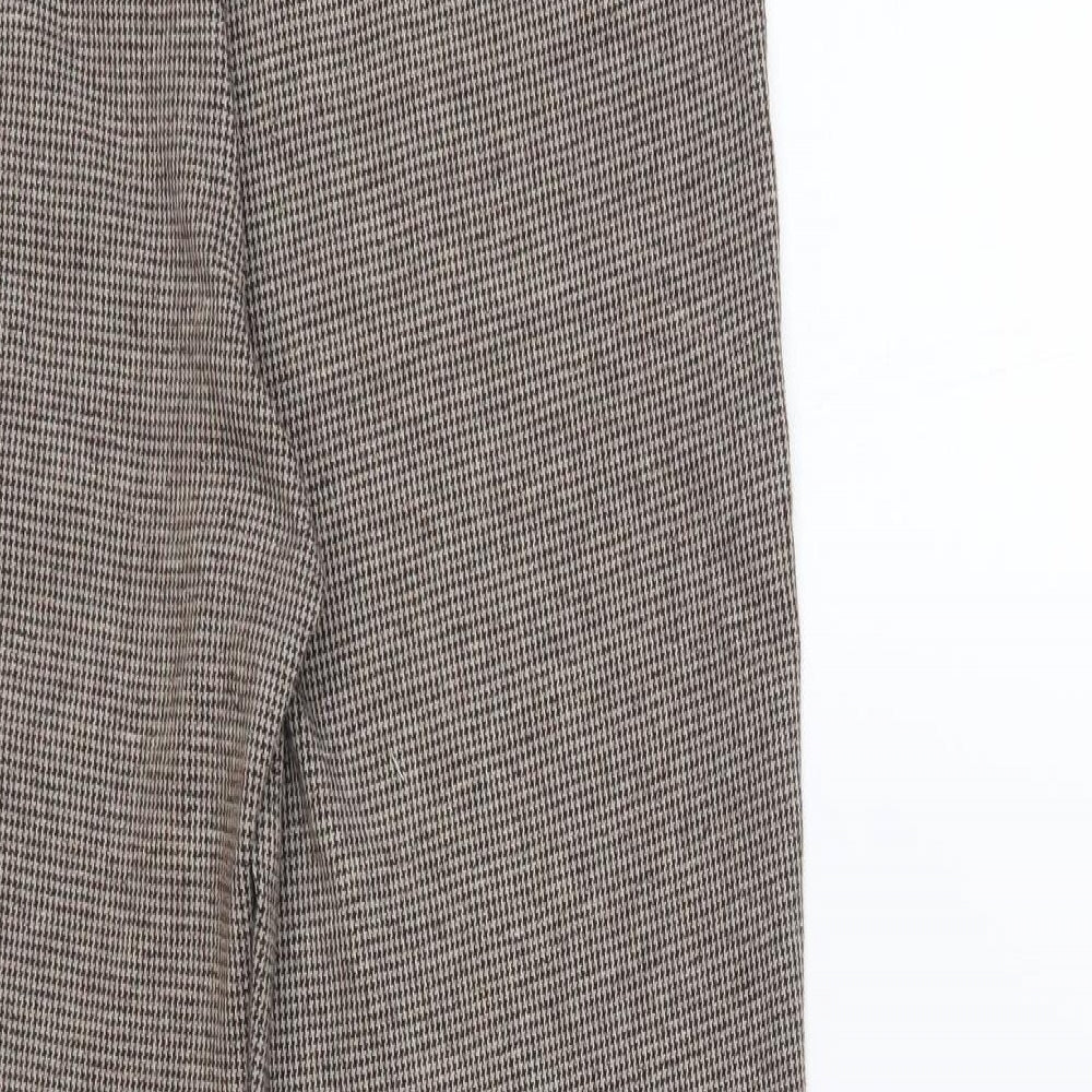 Pep&Co Womens Brown Houndstooth Polyester Jogger Leggings Size 14 L27 in