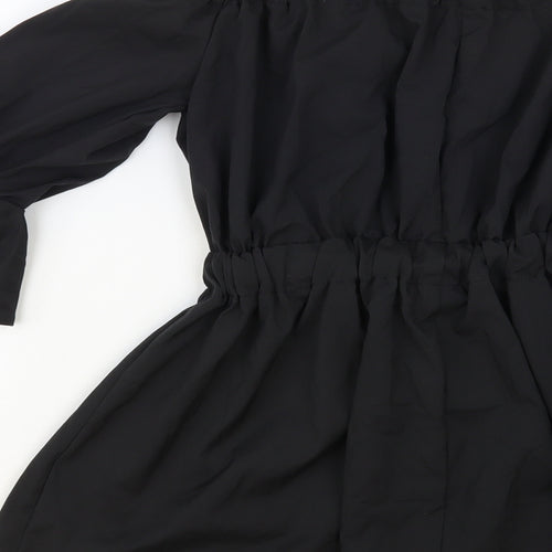SheIn Womens Black Polyester Fit & Flare Size M Off the Shoulder Pullover