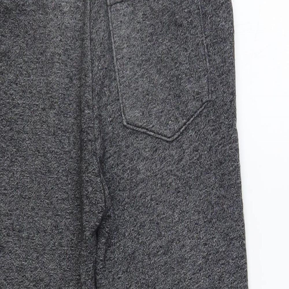 F&F Boys Grey Cotton Jogger Trousers Size 5-6 Years Regular Drawstring
