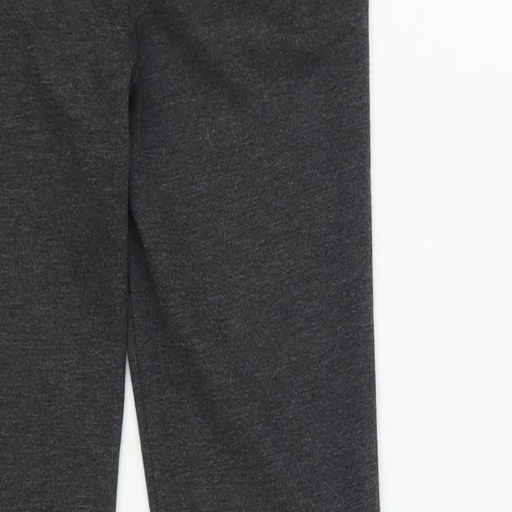 George Girls Grey Polyester Jogger Trousers Size 6-7 Years Regular Pullover - Leggings