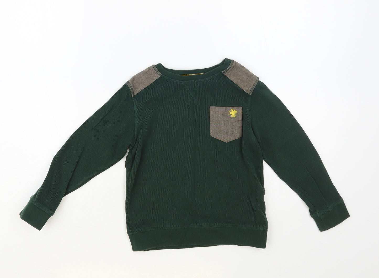 NEXT Boys Green Cotton Pullover Sweatshirt Size 5 Years Pullover