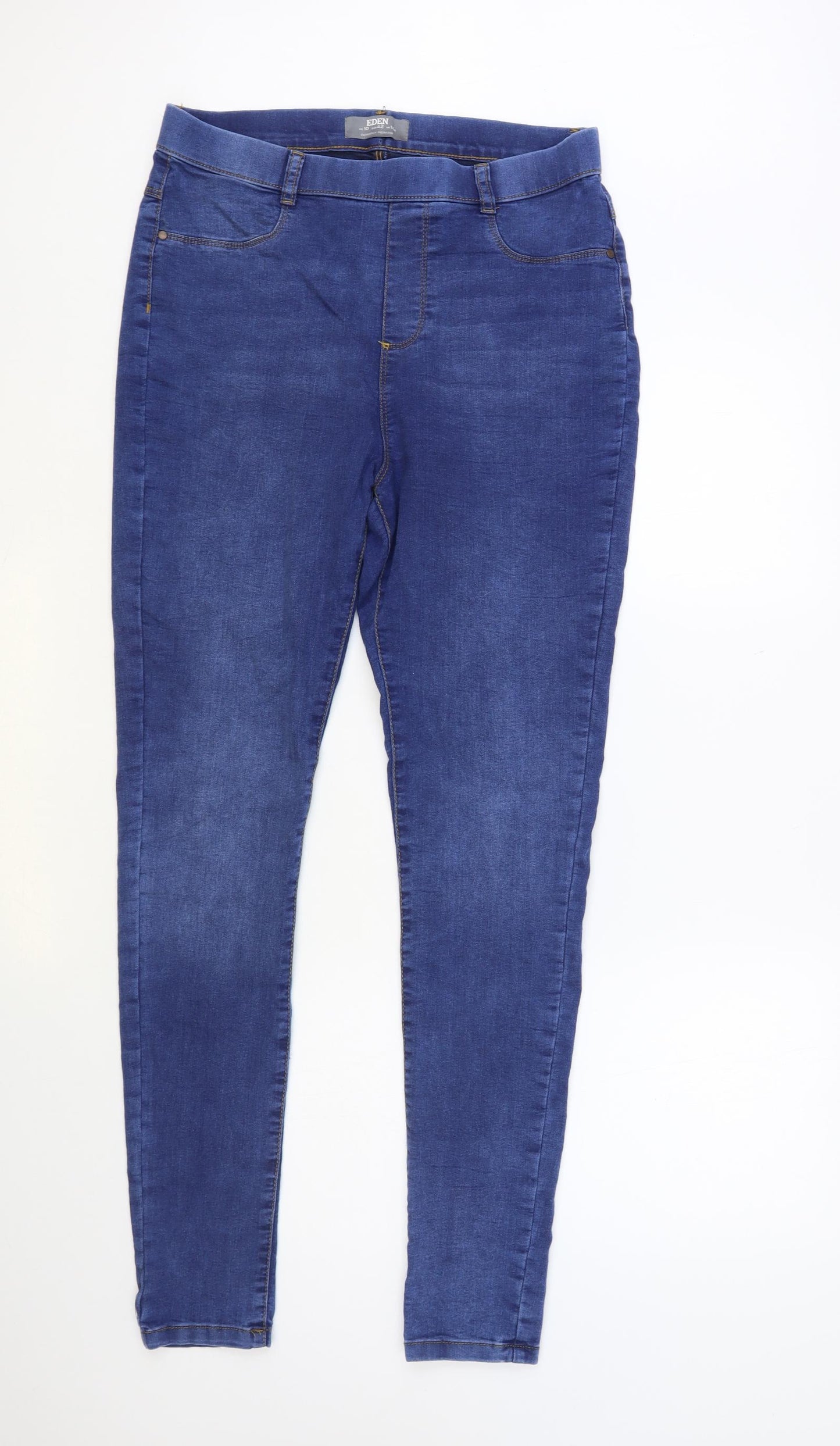 Dorothy Perkins Womens Blue Cotton Jegging Jeans Size 14 L33 in Regular