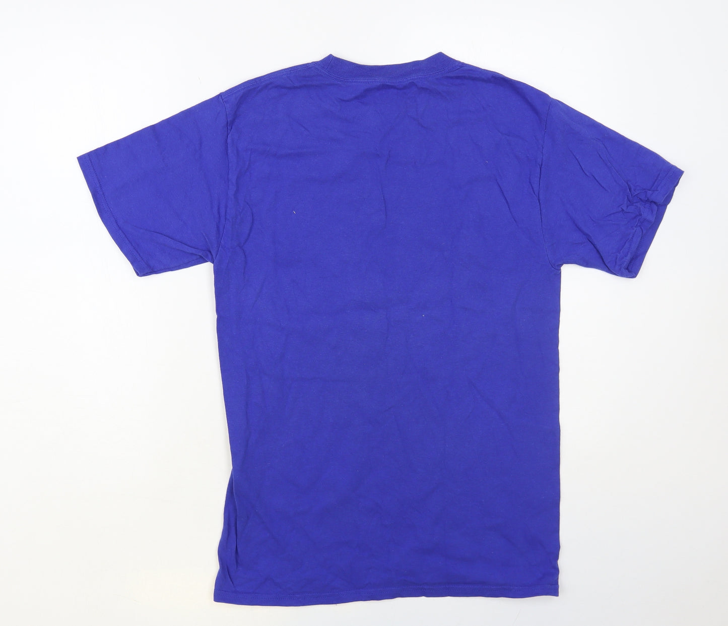 Hanes Womens Blue Cotton Basic T-Shirt Size S Crew Neck - Your Mum
