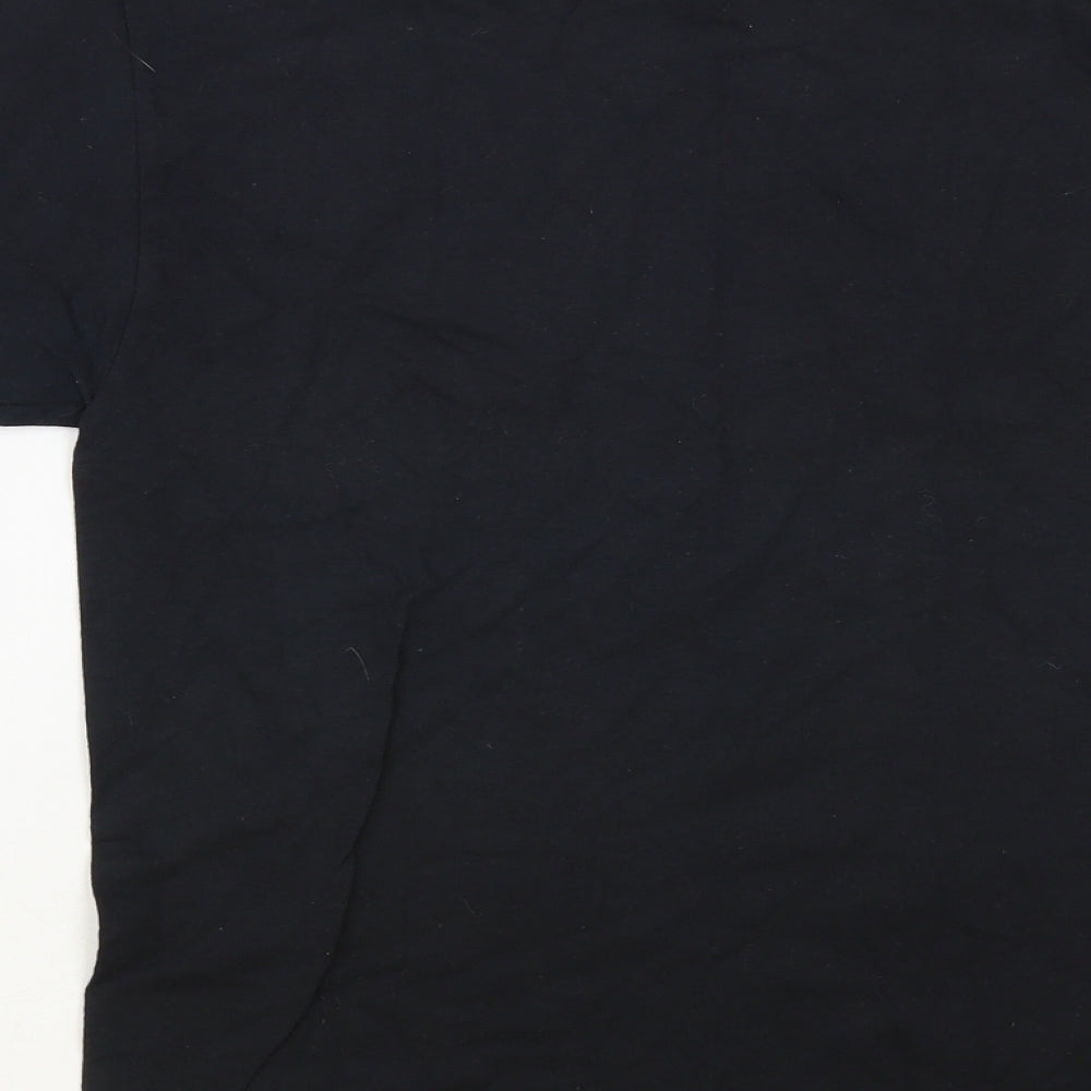 Hanes Mens Black Cotton T-Shirt Size S Crew Neck - I'm Not A Geek