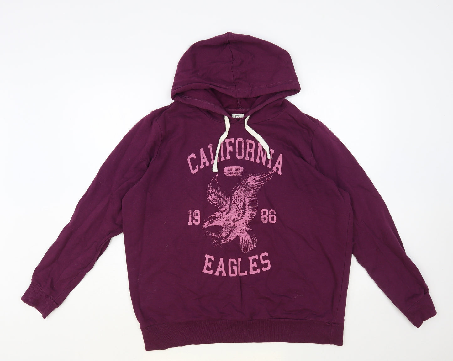 F&F Womens Purple Cotton Pullover Hoodie Size 20 Pullover - California