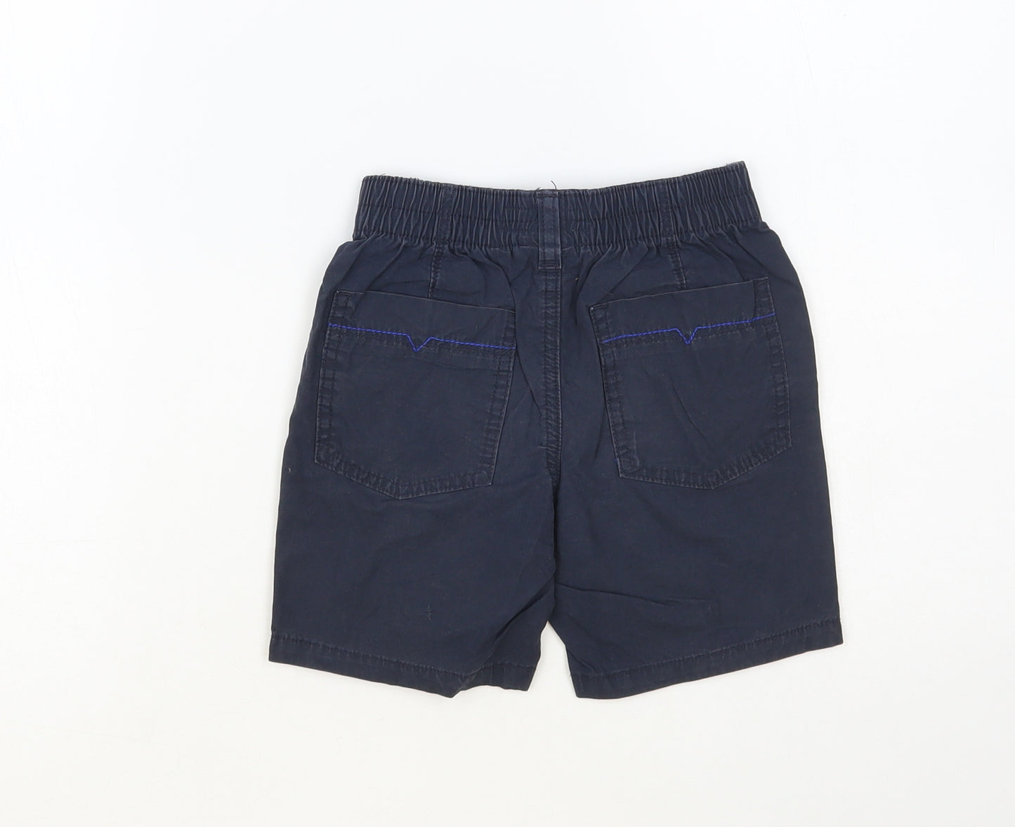 NEXT Boys Blue Cotton Chino Shorts Size 4-5 Years Regular Drawstring