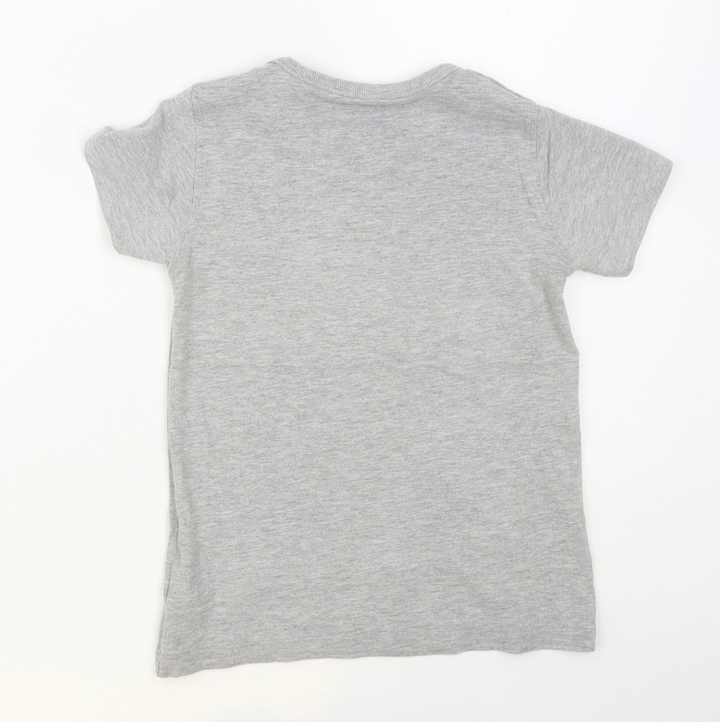 NEXT Boys Grey Cotton Pullover T-Shirt Size 5-6 Years Crew Neck Pullover - Being Awesome