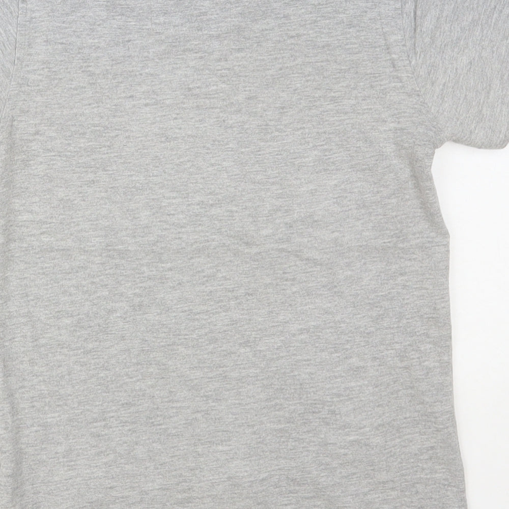 NEXT Boys Grey Cotton Pullover T-Shirt Size 5-6 Years Crew Neck Pullover - Being Awesome