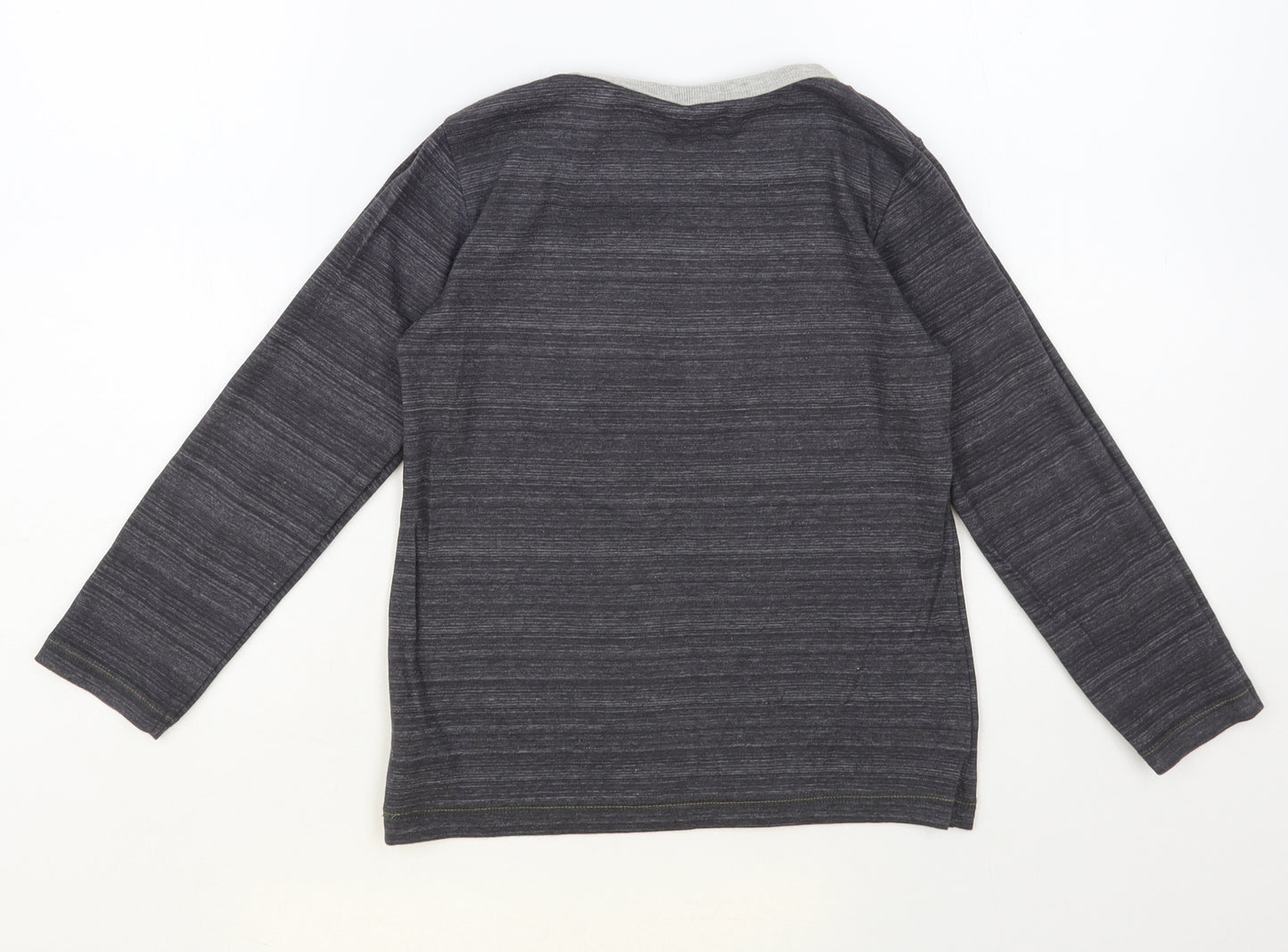 NEXT Boys Grey Cotton Pullover T-Shirt Size 5-6 Years Crew Neck Pullover - Car