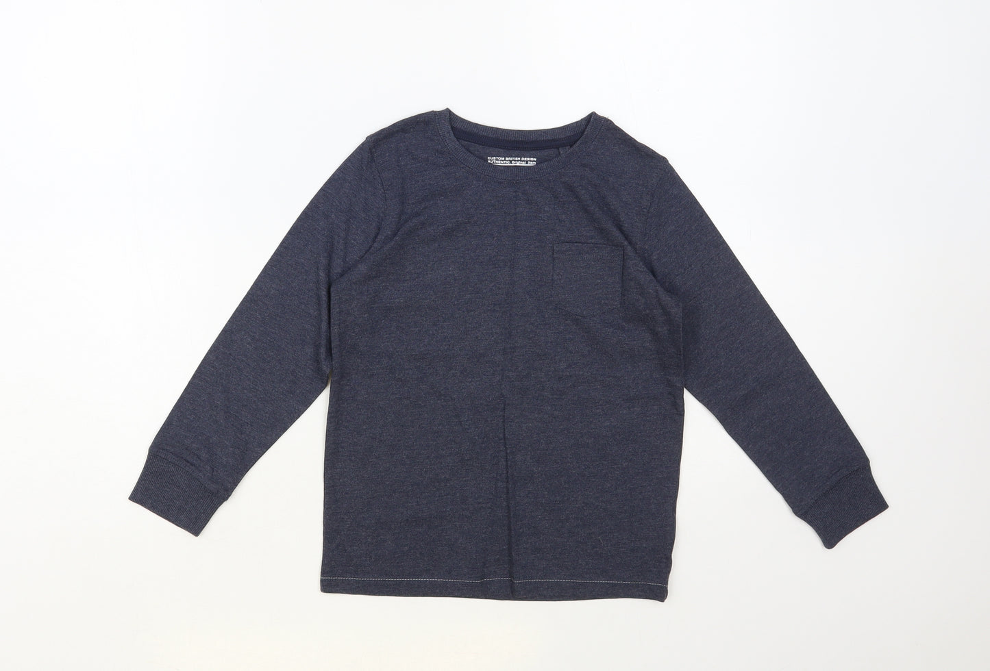 NEXT Boys Blue Cotton Basic T-Shirt Size 5-6 Years Crew Neck Pullover
