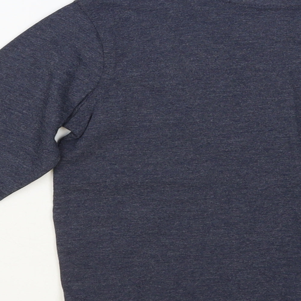 NEXT Boys Blue Cotton Basic T-Shirt Size 5-6 Years Crew Neck Pullover