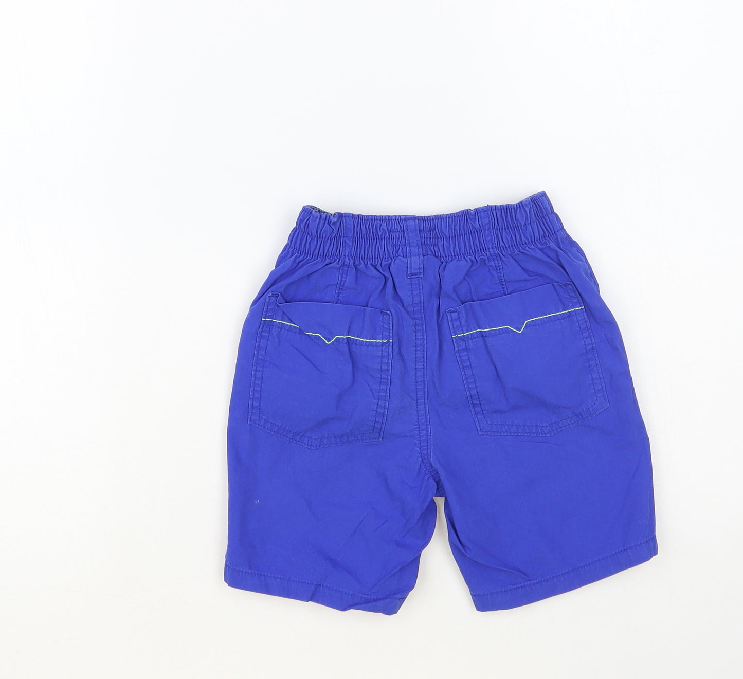 NEXT Boys Blue Cotton Chino Shorts Size 4-5 Years Regular Drawstring