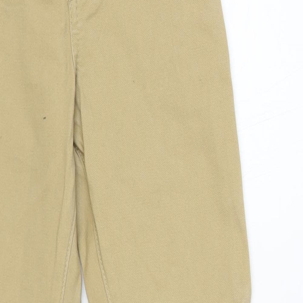 F&F Boys Beige Cotton Chino Trousers Size 5-6 Years Regular Button