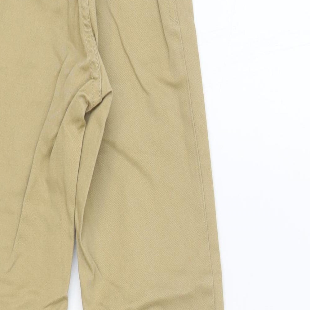 F&F Boys Beige Cotton Chino Trousers Size 5-6 Years Regular Button