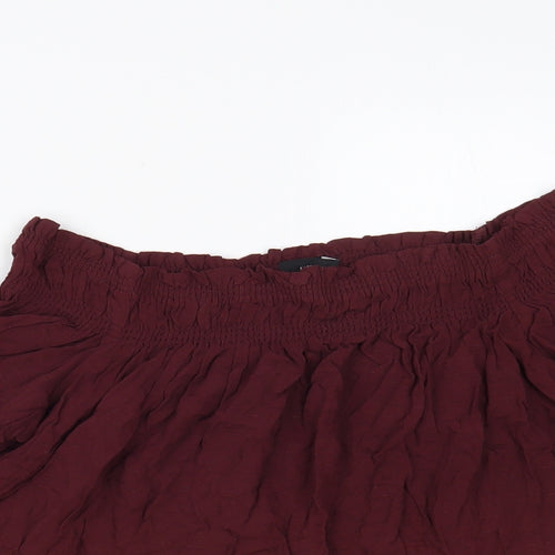 New Look Womens Purple Viscose Basic Blouse Size 10 Off the Shoulder